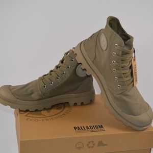 PALLADIUM UNISEX PAMPA HI ORGANIC II DUSKY GREEN US SIZE MEN 6.5 WOMEN 8